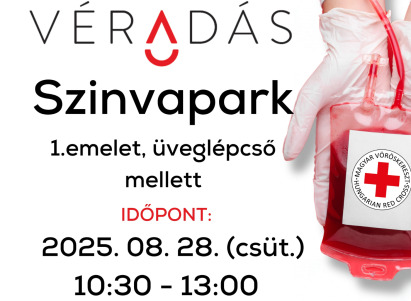 Véradás augusztusban a Szinvaparkban!