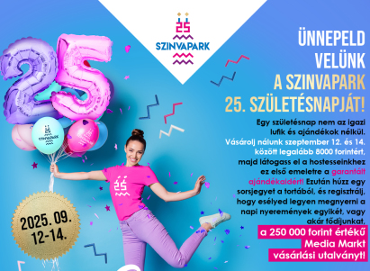 25 éves a Szinvapark!