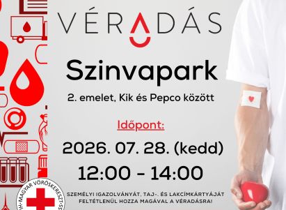 Júliusi véradás a Szinvaparkban