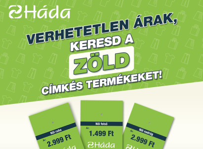 Keresd a zöld címkés termékeket a Hádában!